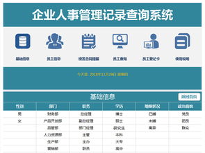 公司企業人事檔案管理記錄查詢系統 從設計素材到高效模板